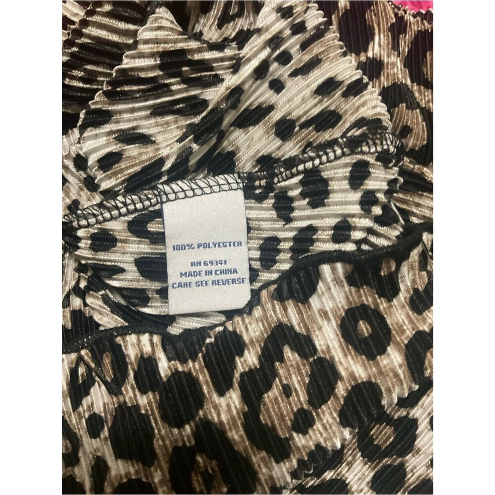 Princess Cruises Leopard Print V-Neck Bell Sleeve Women's Top - Tan/Black Sz S - Picture 11 of 11